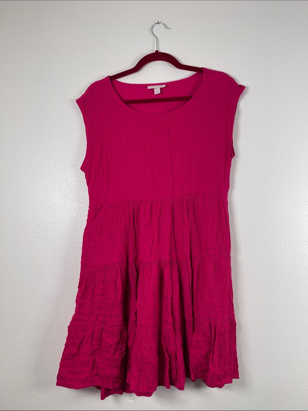 Knox Rose Bright Fuchsia Tiered Girls' Dress